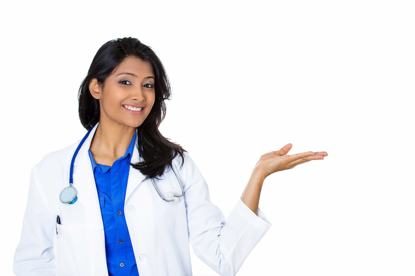 female doctor in lab coat 1