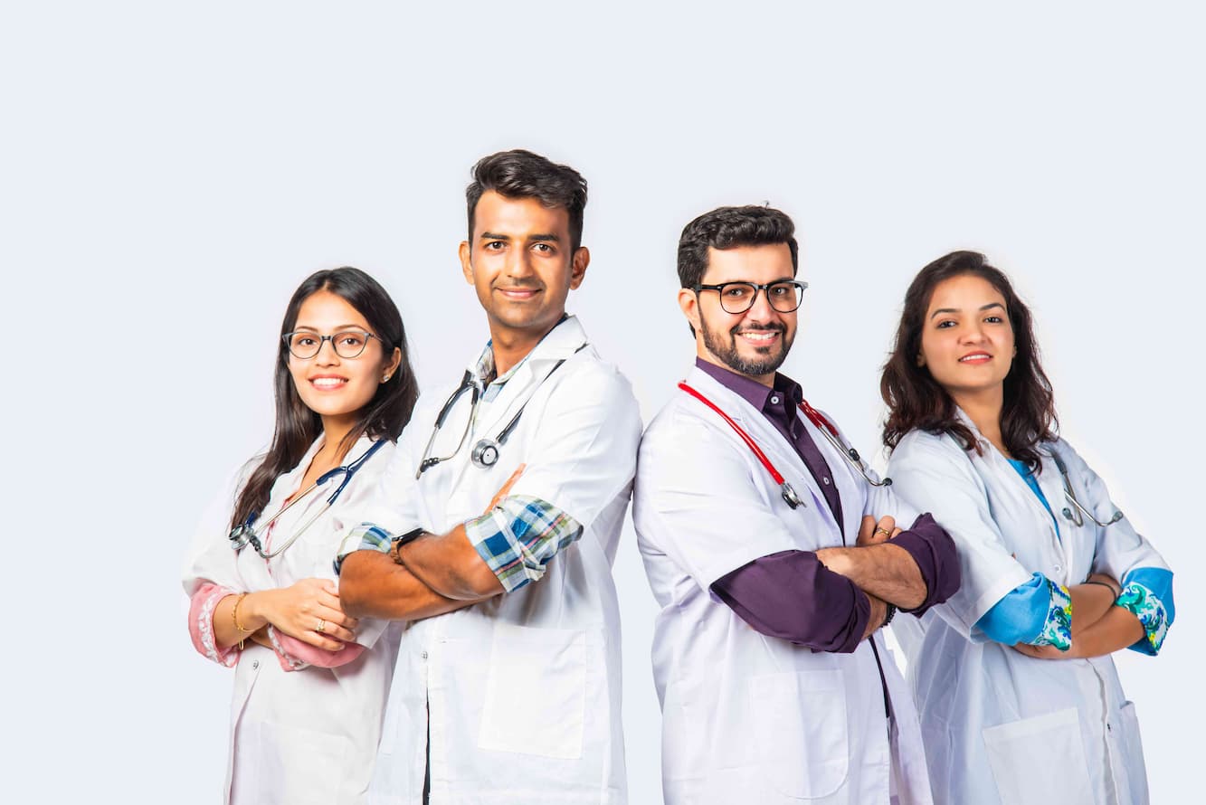 team of doctors standing side by side